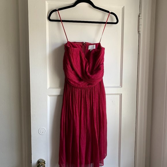 J.Crew Wild Beet Arabelle Dress in Silk Chiffon - Picture 1 of 2
